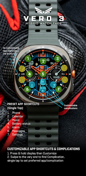 BLZ VERO 3 - Hybrid Watch Face Screenshot 3