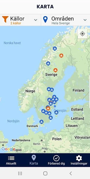Krisinformation.se Screenshot 1