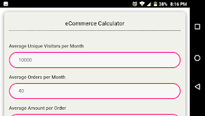 E-commerce Calculator Screenshot 2
