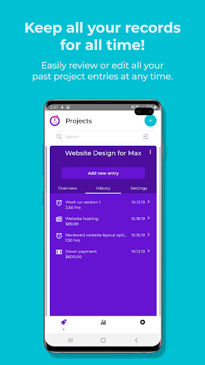 Chronos Time Tracking - Freelancer Project Mgmt Screenshot 2