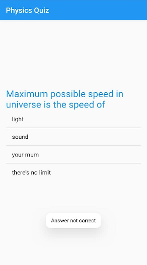 Physics Quiz Screenshot 2