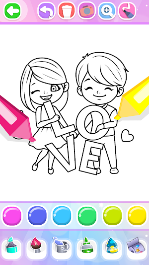 Love Romantic coloring Game Screenshot 3