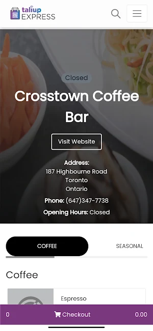 Crosstown Coffee Bar Screenshot 1
