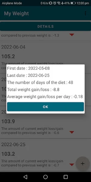 My weight Screenshot 1