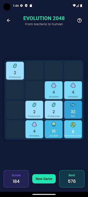 Evolution 2048 Screenshot 2