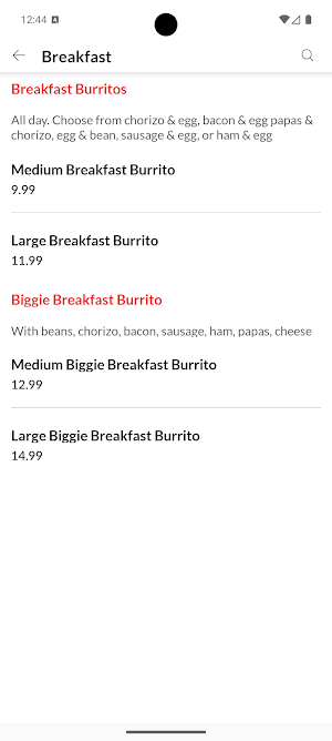 Biggie Burritos Taqueria Screenshot 2