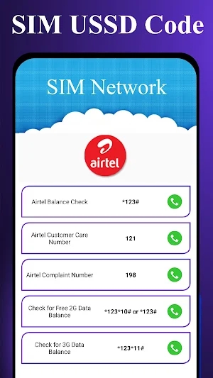 SIM Network USSD Code All SIM Screenshot 3