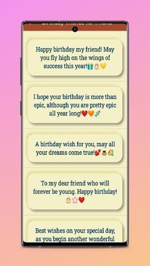 Birthday Wishes for Friend Screenshot 3