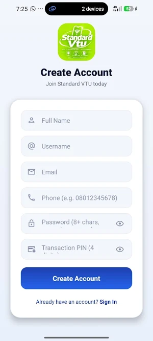 Standard Vtu Screenshot 1