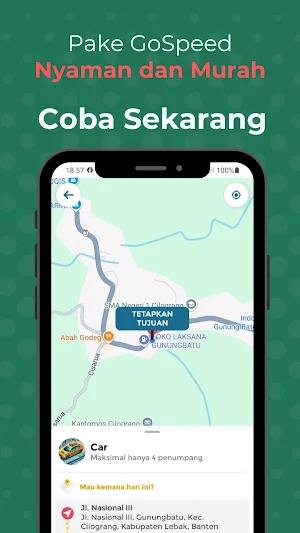 GoSpeed Customer Screenshot 1