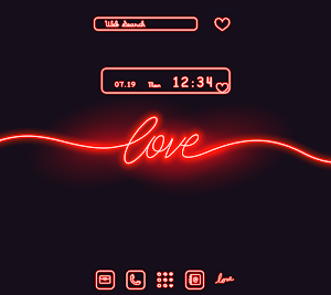 Cool Wallpaper Neon Love Theme Screenshot 0