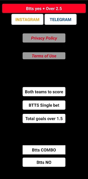 BTTS Predictor Screenshot 1