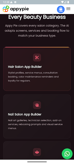 Salon & Spa App Builder Screenshot 0