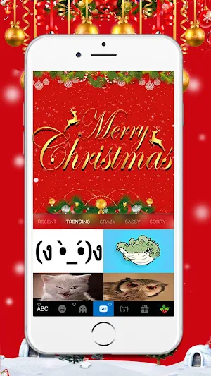 Red Christmas1 Keyboard Theme Screenshot 3