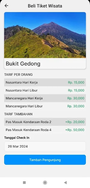 eRinjani Non Pendakian Screenshot 2
