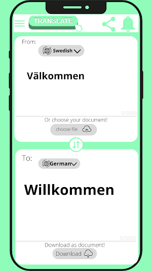 German - Swedish translator Screenshot 3