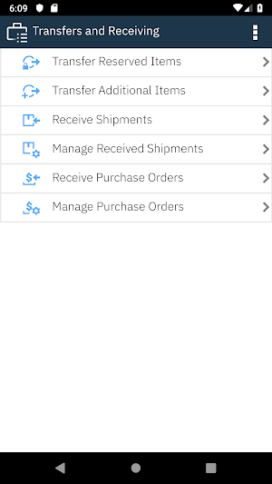IBM Maximo Transfers Receipts Screenshot 0