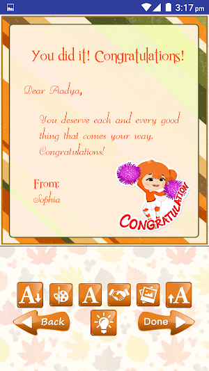 Congratulations Greeting Maker Screenshot 1