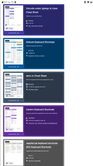 Shortcuts Cheat Sheets Screenshot 0