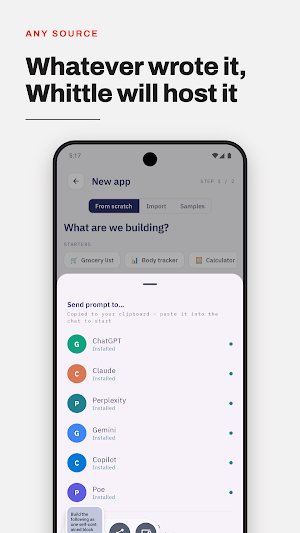 Whittle: Import. Host. Launch! Screenshot 2