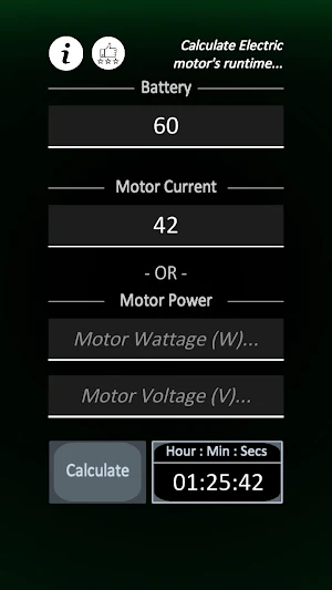 Electric Motor RunTime Screenshot 1