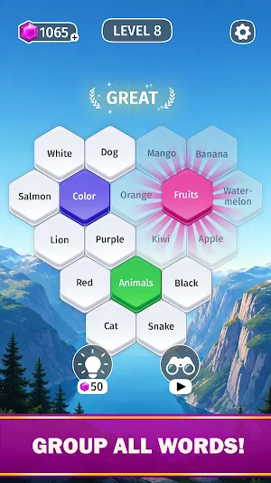 Hexa Word Connect Screenshot 1