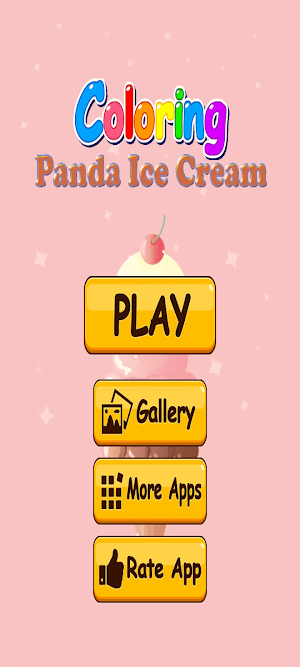 Panda Ice Cream Coloring Screenshot 1