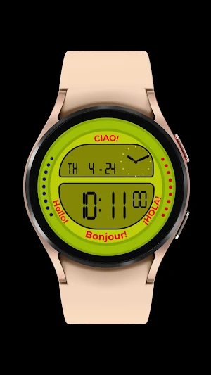 Yellow Oval Watch Face Screenshot 1