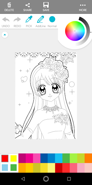 Coloring Anime Girls Screenshot 0