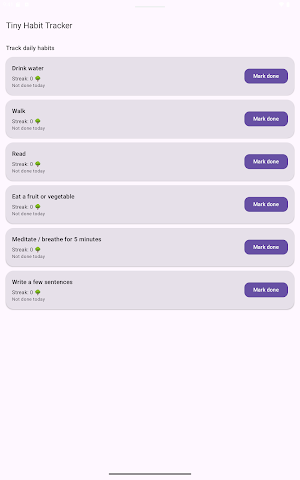 Tiny Habit Tracker Screenshot 2