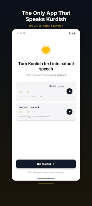 Kurdish TTS: Sorani & Kurmanji Screenshot 0