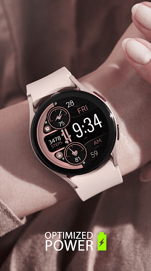 Digital Rose Gold 2 watch face Screenshot 1