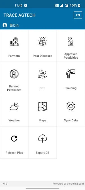 TraceAgTech -DemoApp Screenshot 1