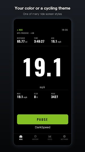 DarkSpeed Bike Speedometer GPS Screenshot 2