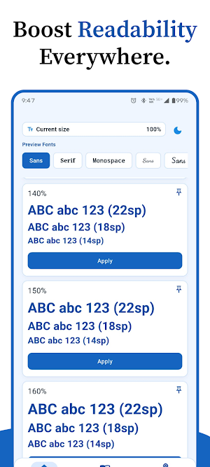 Big Font - Text Size Changer Screenshot 0