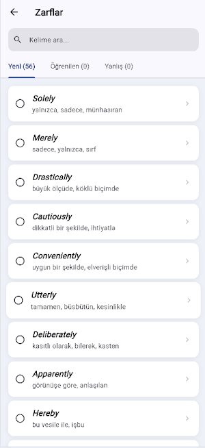 YDS-YÖKDİL Kelimeler Pro screenshot 8