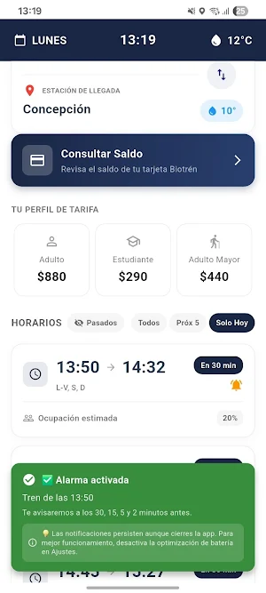 Horarios Biotrén No Oficial Screenshot 2