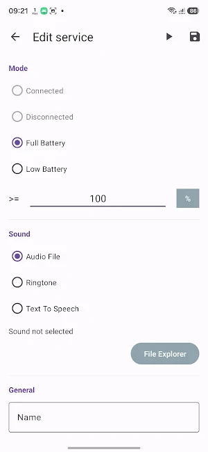 Battery Sound Notification Screenshot 2