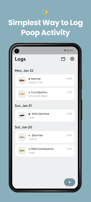 Poop Log - Toilet Poop Tracker Screenshot 0