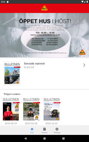 REV Bulletinen Screenshot 2