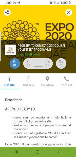 Volunteers.ae Screenshot 2