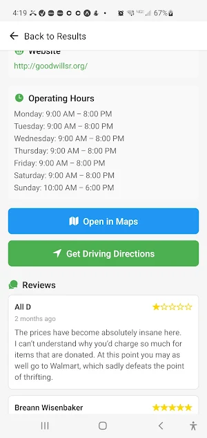 Thrift Store Finder Pro Screenshot 2