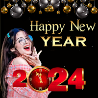 New Year Photo Frame Stickers