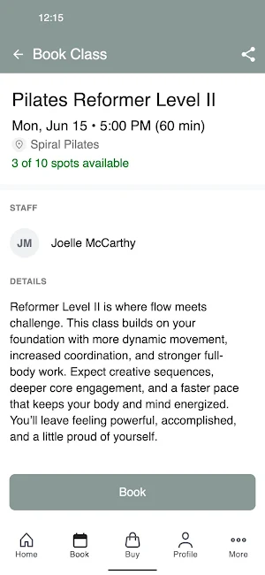 Spiral Pilates Screenshot 2