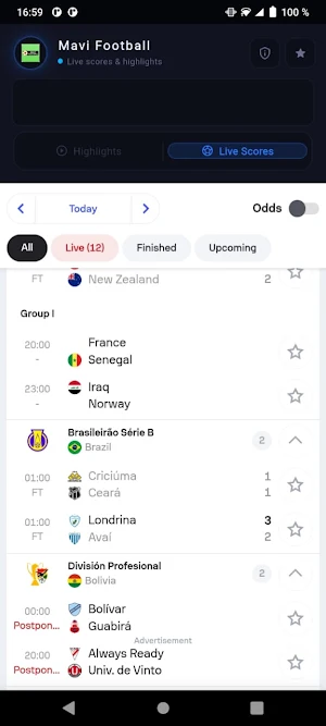 Mavi Football - Live Score Screenshot 2