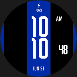 Black Blue Watch Face Screenshot 3