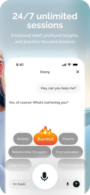 Dzeny — Your AI Therapist Screenshot 1