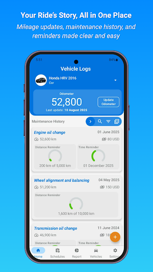 Vehicle Maintenance Log Screenshot 0