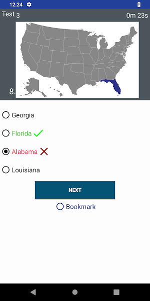 US States and Capitals Screenshot 2