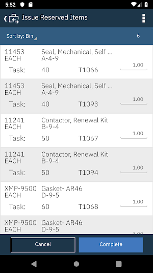 IBM Maximo Issues Returns Screenshot 2